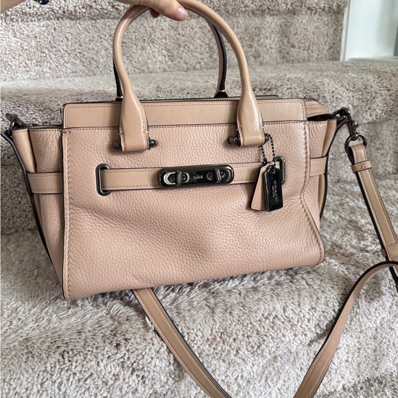 Coach | Bags | Nwt Coach 87295 Beechwood Satchel Pebble Leather Swagger ...